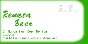 renata beer business card